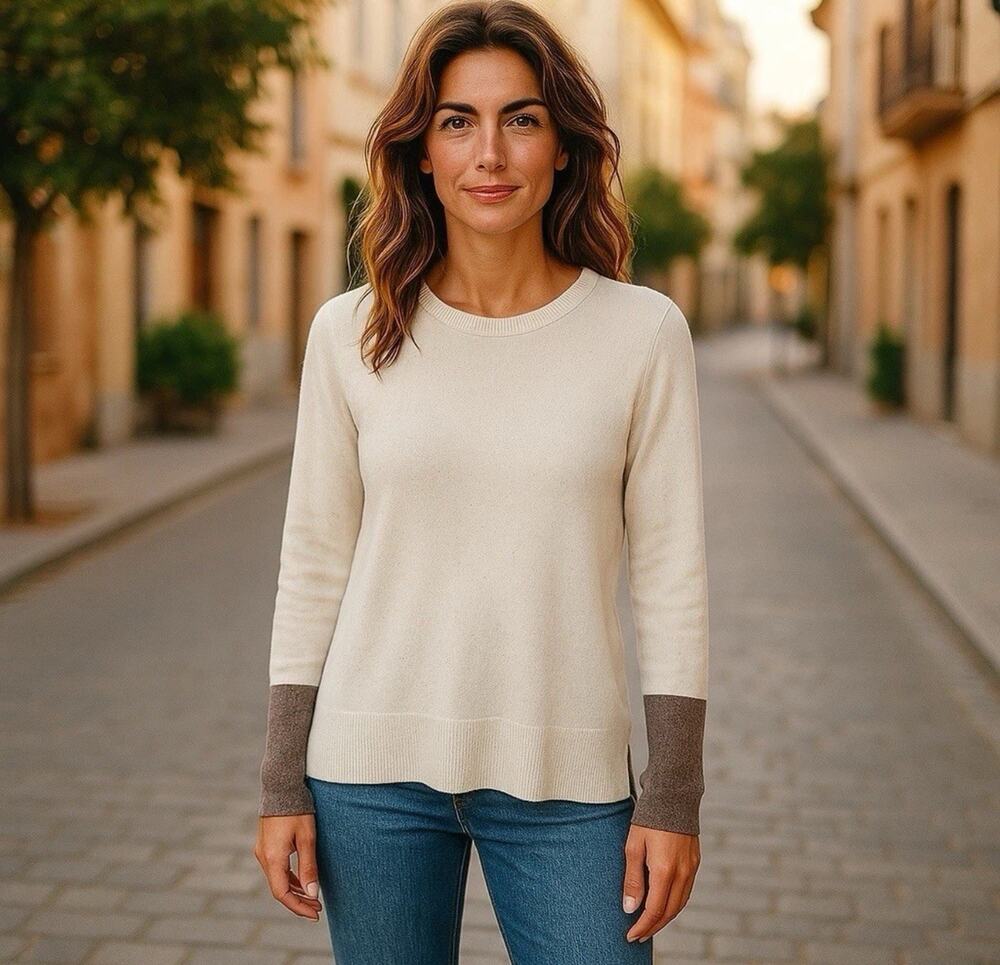 Madewell Women’s Fremont Sweater sz S Alpaca Blend Minimalist Base layer Preppy